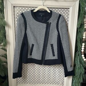 Herringbone diagonal zip jacket - Size 4